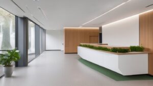 Empfangstresen einer Klinik